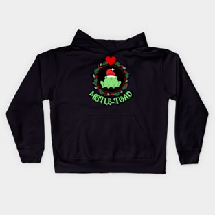 Cute Merry Christmas Santa mistle-toad mistletoe Kids Hoodie